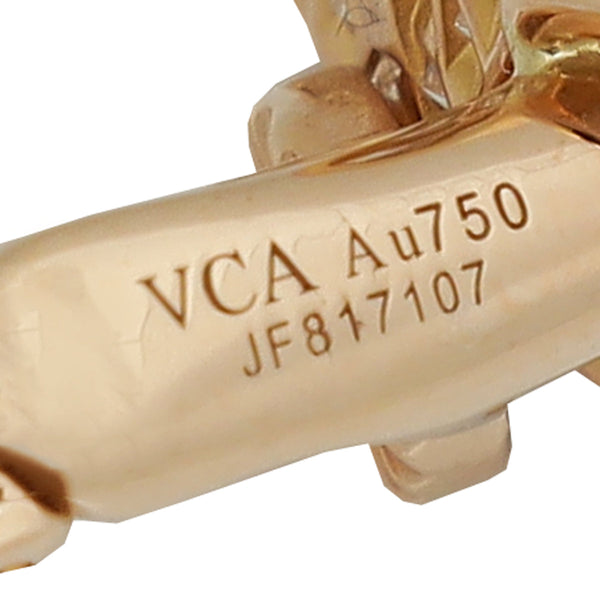 Van Cleef & Arpels 18K Rose Gold 86 Diamond Frivole Small Model Earrings