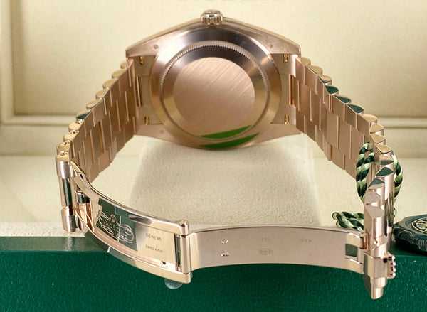 Rolex Day-Date Everose gold Baguette Diamonds