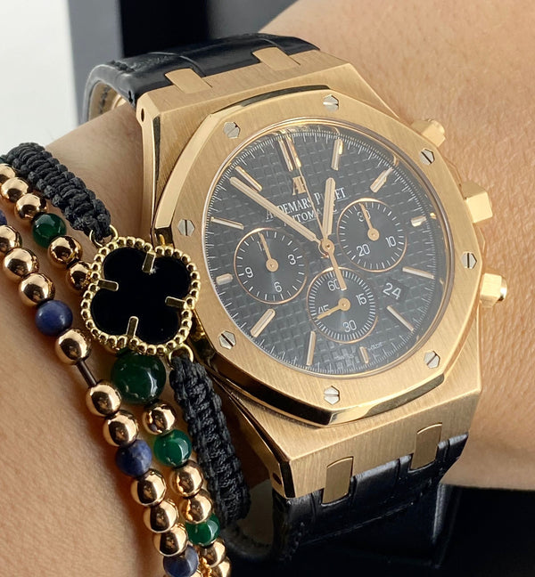 Audemars Piguet Royal Oak Chronograph, Rose Gold, Black Dial, 2016