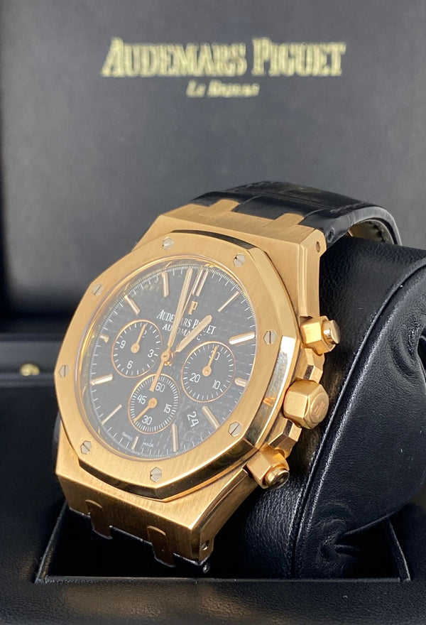 Audemars Piguet Royal Oak Chronograph, Rose Gold, Black Dial, 2016