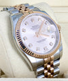 Rolex Datejust 36, Two Tone Rose Gold, Full set, Diamonds