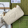 GG MARMONT MEDIUM SHOULDER BAG METELASSE' WHITE