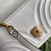 GG MARMONT MEDIUM SHOULDER BAG METELASSE' WHITE