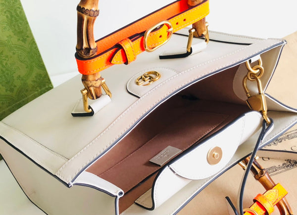 GUCCI DIANA PYTHON SHOPPING BAG MEDIUM SIZE