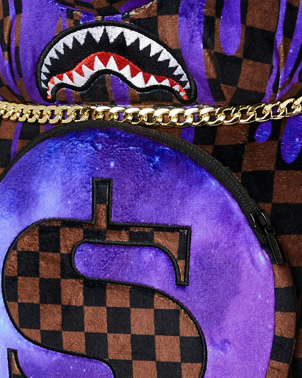 Zaino orsetto per bambino Sprayground Kid marrone con motivo a quadri