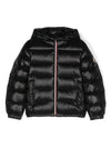 Piumino per bambino Moncler Enfant nero con cappuccio
