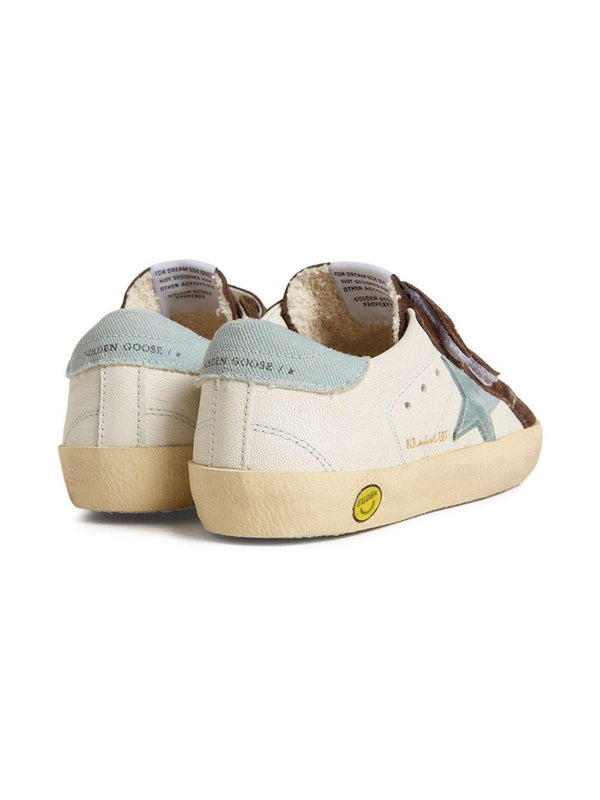 Sneakers Old School per bambino Golden Goose Kids beige con inserti in pelle scamosciata
