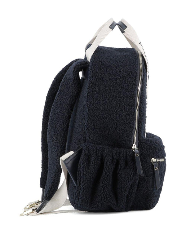 Zaino per bambina Chloé Kids blu con spalline con logo ricamato