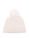 Berretto per bambina K-Way Kids beige con pompon a coste