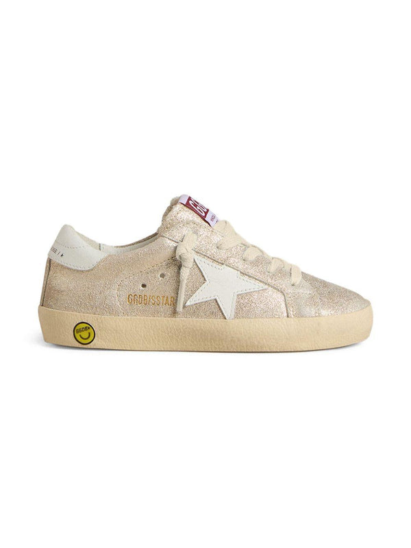Sneakers Super Star per bambina Golden Goose Kids oro con chiusura frontale con lacci