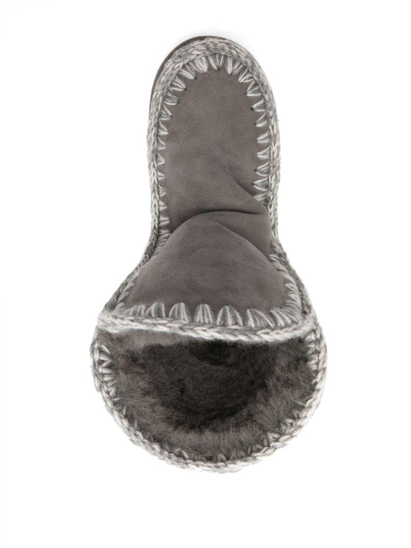 Stivali Eskimo Bold per bambina Mou Kids grigi con pelle scamosciata