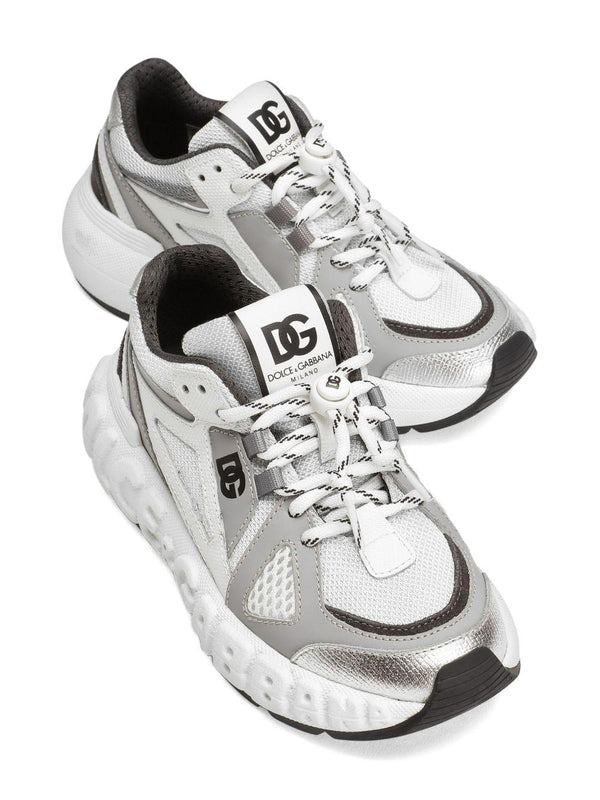Sneakers per bambino Dolce & Gabbana Kids grigio con dettaglio con logo