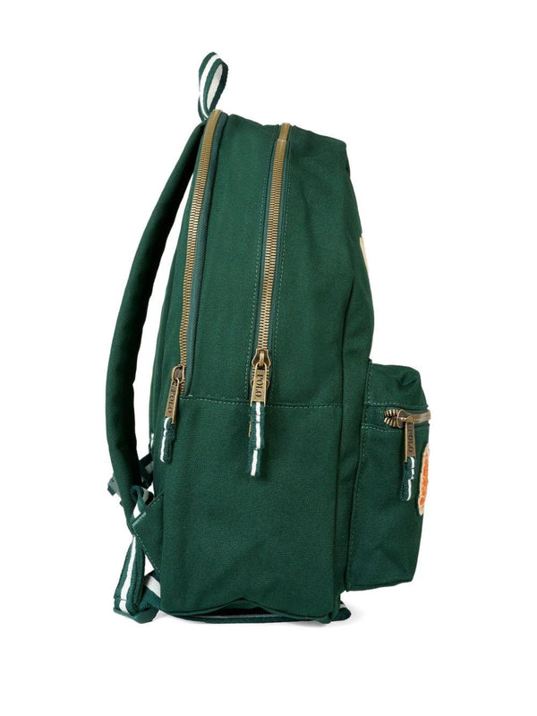Zaino per bambini Polo Ralph Lauren Kids verde con toppa ricamata