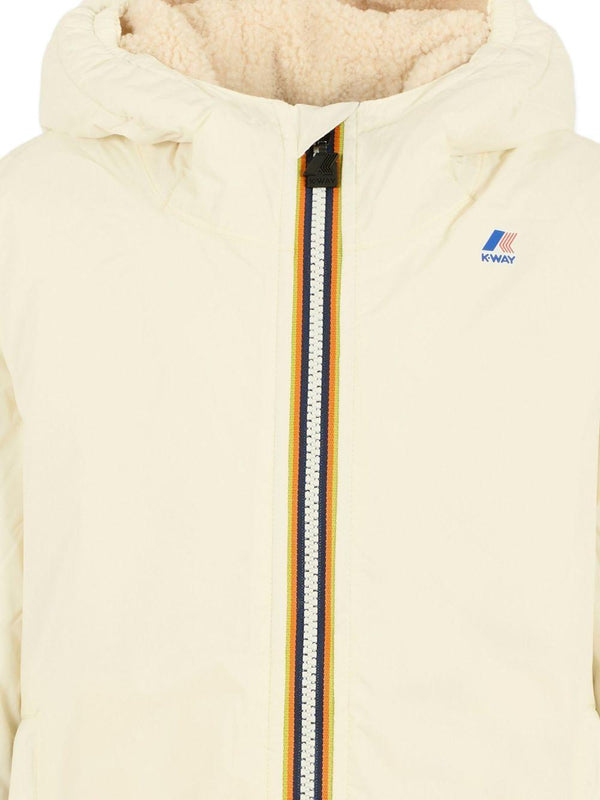 Giubbino per bambino K-Way Kids bianco con design imbottito