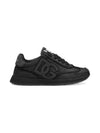 Sneakers per bambino Dolce & Gabbana Kids nere con applicazione logo