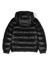 Piumino per bambino Moncler Enfant nero con cappuccio