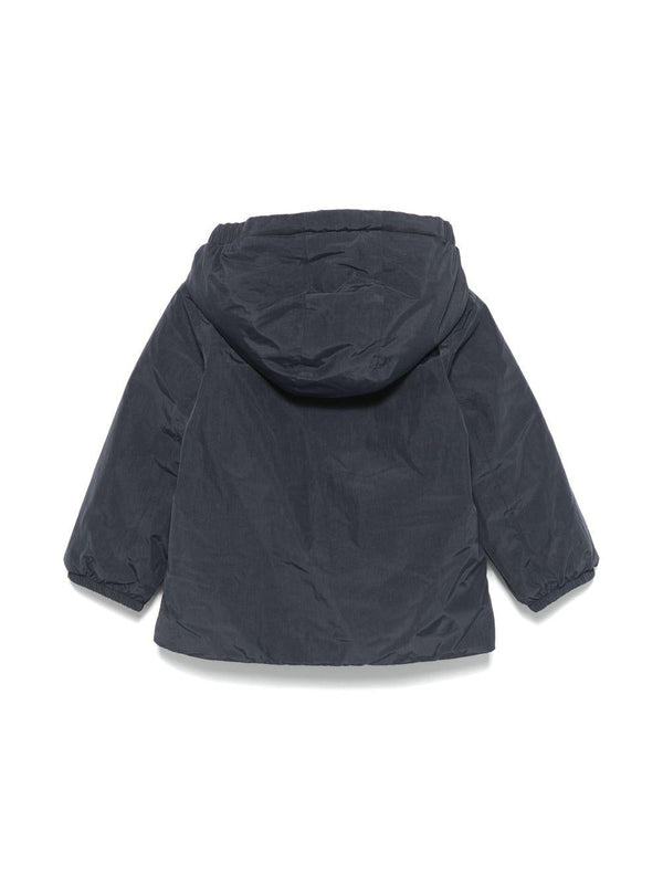 Giubbino Jack per neonato K-Way Kids blu con applicazione con logo sul petto