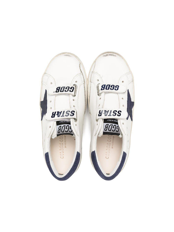 Sneakers per bambino Golden Goose Kids Superstar bianco con applicazione laterale stella
