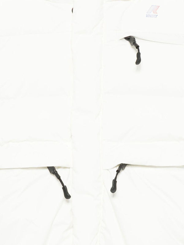 Giubbino per bambino K-Way Kids bianco con design trapuntato