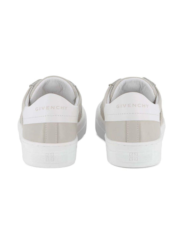 Sneakers per bambina Givenchy Kids beige con scritta con logo