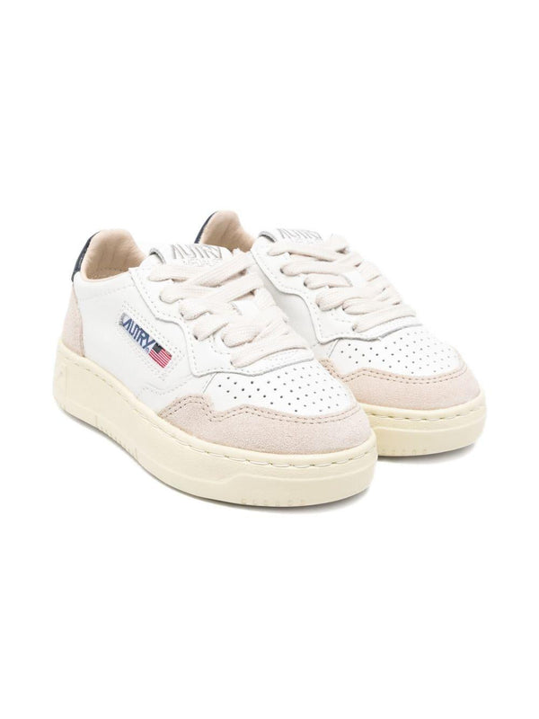 Sneakers per bambini Autry Kids beige con dettagli traforati