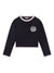 Top per bambina Dolce & Gabbana Kids blu a coste con logo
