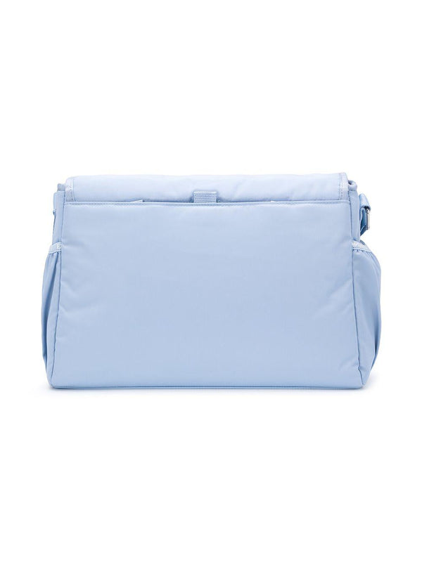 Borsa fasciatoio per neonato Emporio Armani Kids azzurro con applicazione logo