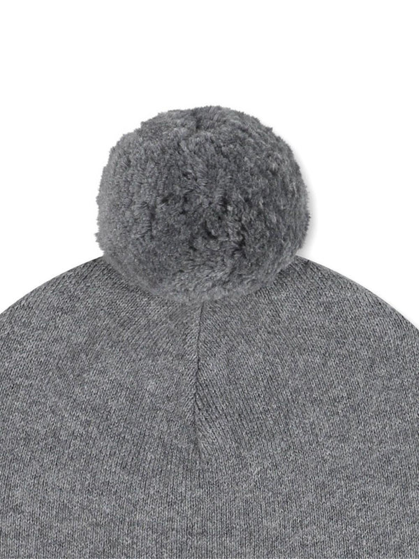 Berretto per bambina Chloé Kids grigio con ricamo con logo