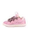 Sneakers per bambina Lanvin Enfant rosa con lacci oversize a zigzag