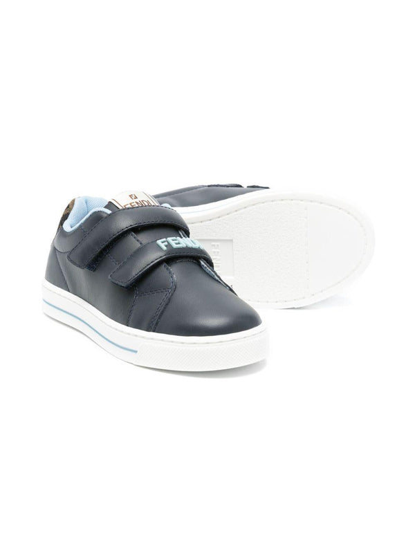 Sneakers per bambino Fendi Kids blu con chiusura con doppio strappo