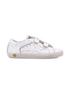 Sneakers per bambini Golden Goose Kids bianco a stella con chiusura a strappo
