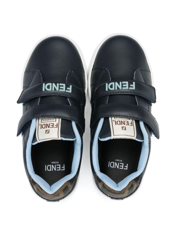 Sneakers per bambino Fendi Kids blu con chiusura con doppio strappo