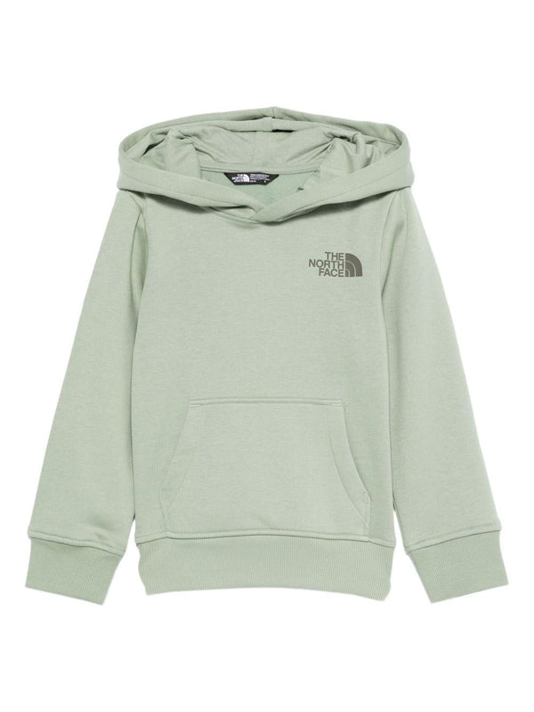 Felpa per bambino The North Face Kids verde con cappuccio con logo