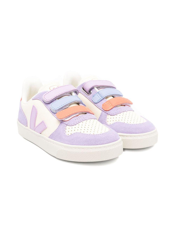 Sneakers per bambina VEJA Kids bianco con dettaglio logo V