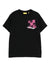T-shirt per bambina Off-White Kids nera con logo ed effetto vernice spray