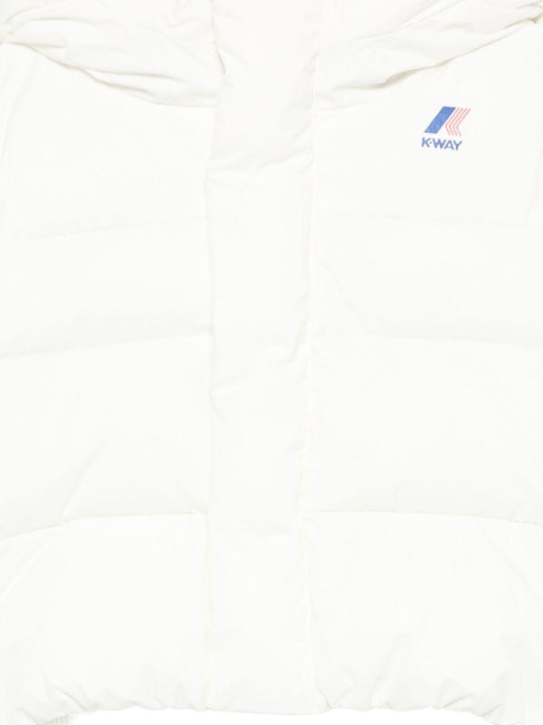 Giubbino per neonati K-Way Kids bianco con design trapuntato
