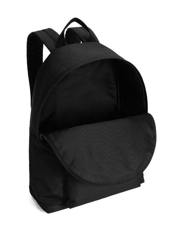 Zaino per bambino Dolce & Gabbana Kids nero con logo goffrato