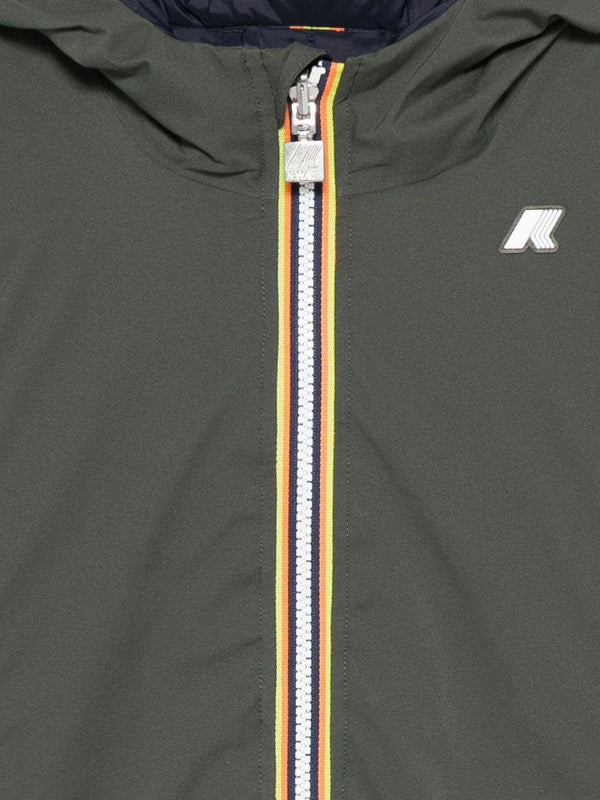 Giubbino per bambino K-Way Kids verde con toppa con logo