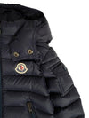 Piumino per neonato Moncler Enfant blu con cappuccio