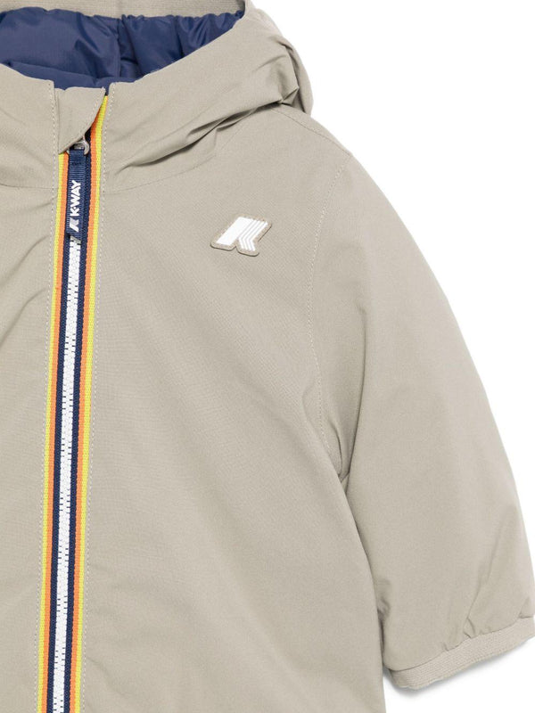 Giubbino per neonato K-Way Kids grigio con design reversibile