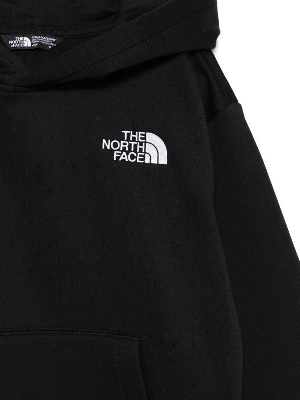 Felpa per bambino The North Face Kids nero con cappuccio con logo