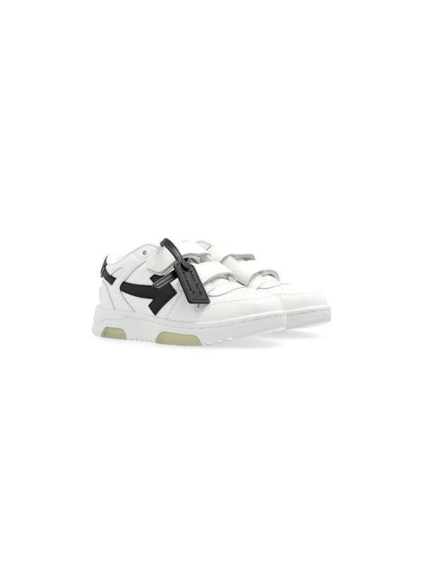 Sneakers per bambini Off-White Kids Out Of Office bianco con chiusura con strappo