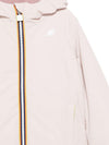 Giubbino per bambina K-Way Kids rosa con cappuccio classico