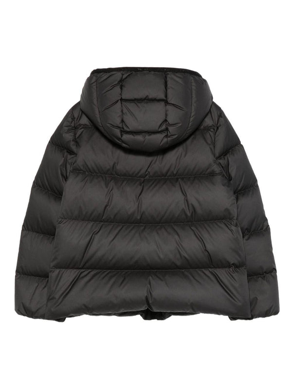 Giacca Beulah per bambina Moncler Enfant nera con cappuccio