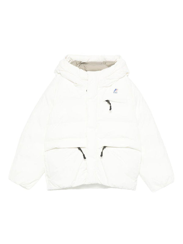 Giubbino per bambino K-Way Kids bianco con design trapuntato