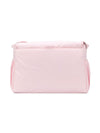 Borsa fasciatoio per neonata Emporio Armani Kids rosa con applicazione logo