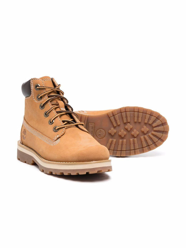 Stivaletti per bambino Timberland Kids beige con logo laterale goffrato