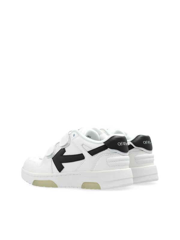 Sneakers per bambini Off-White Kids Out Of Office bianco con chiusura con strappo
