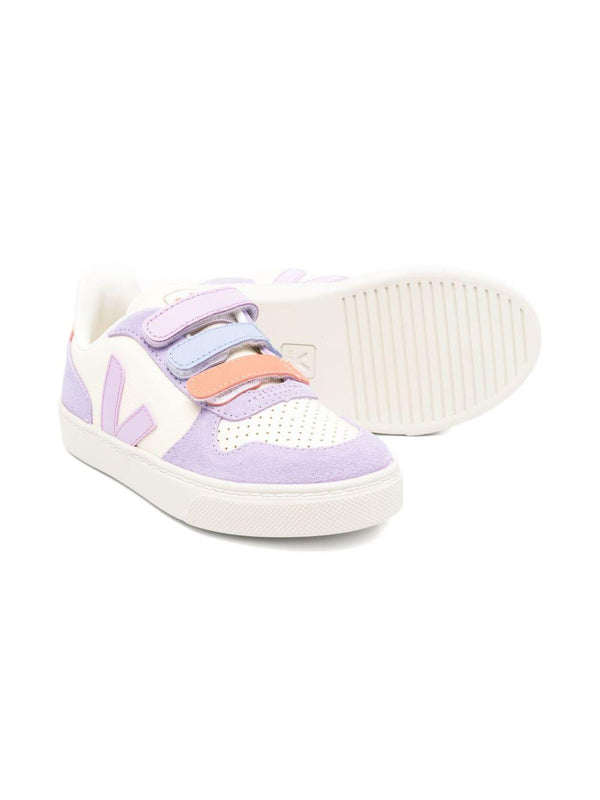 Sneakers per bambina VEJA Kids bianco con dettaglio logo V