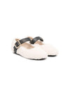 Ballerine per bambina Stella McCartney Kids bianco in pelliccia sintetica